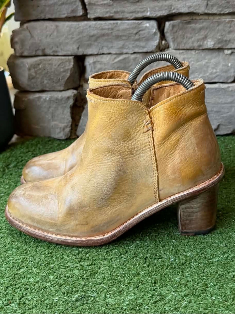 Bed|Stü Cobbler Series Distresses Leather Womens Ankle Boots